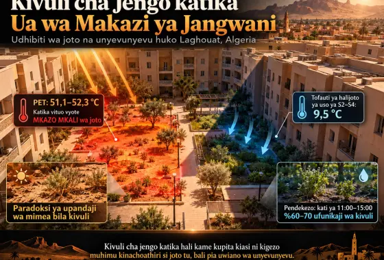Je, Kivuli cha Jengo Hufanya Kazi kama Kidhibiti Maradufu cha Joto–Unyevunyevu katika Ua wa Makazi wa Sahara? Ushahidi wa Uwanjani kutoka Laghouat, Algeria, Kitendawili cha Uoto Usio na Kivuli na Mapendekezo ya Usanifu