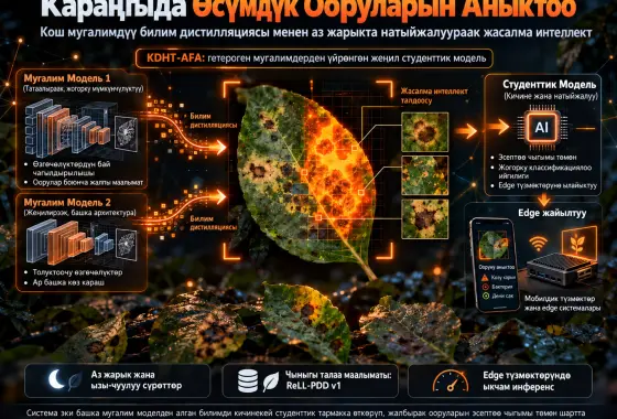 Караңгыда көрүү: өсүмдүк ооруларын ишенимдүү аныктоо үчүн ар түрдүү мугалим моделдер менен ыңгайлашма которгучка негизделген билимди дистилляциялоо