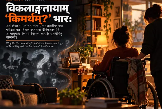 किमर्थं “किमर्थम्?” इति पृच्छथ? विकलाङ्गतायाः कारणप्रदर्शनभारस्य च Critical Phenomenology