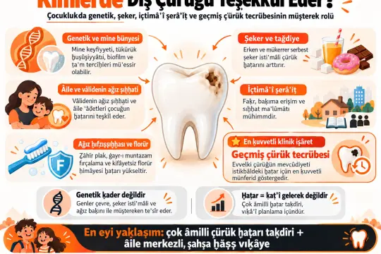 Kimlerde Diş Çürüğü Teşekkül Eder? Çocuklukda Genetik, Şeker, İçtimâʿî Şerâʾiṭ ve Mâżîdeki Çürük Tecrübesinin Müşterek Rolü