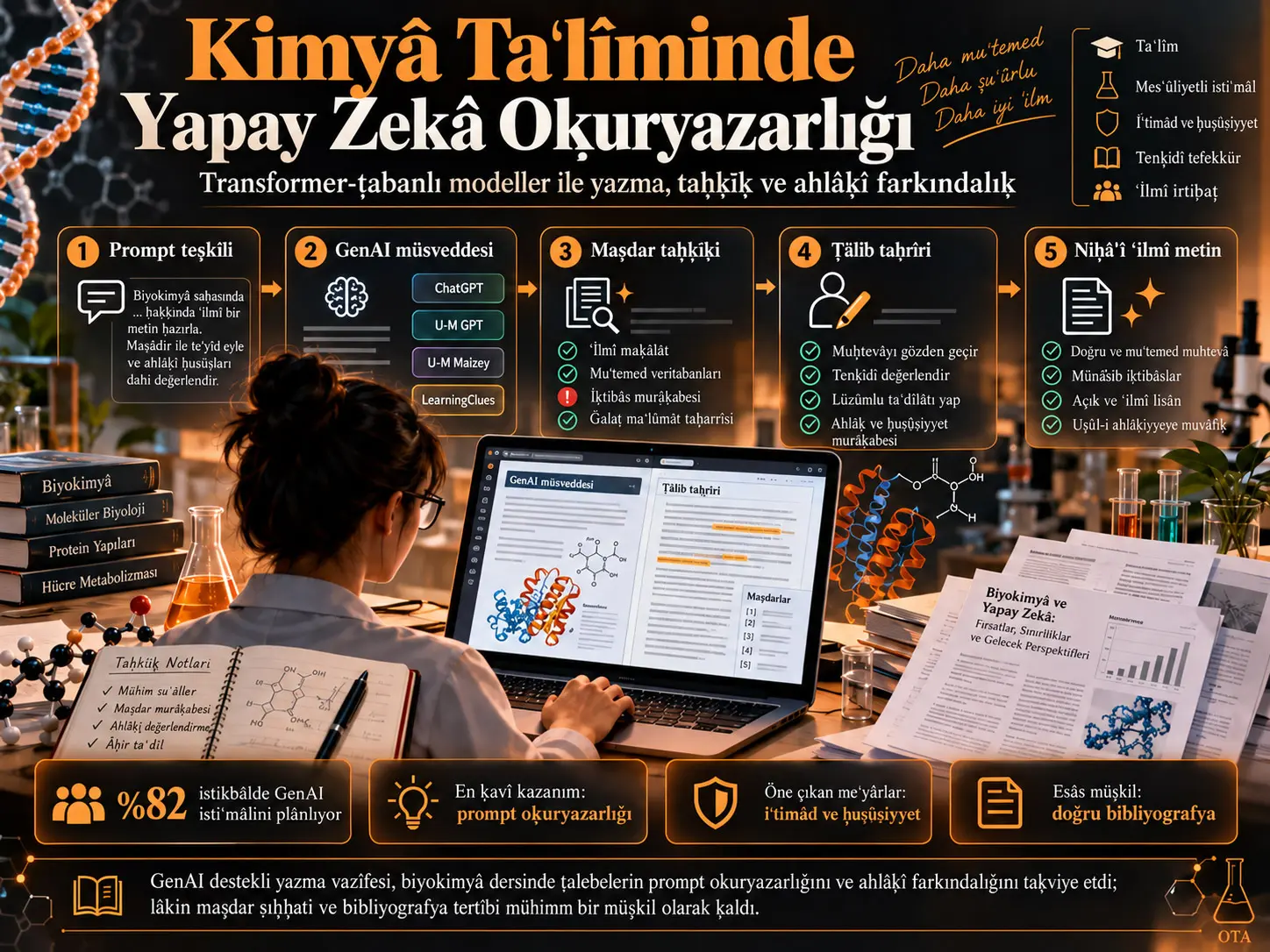 Kimyâ Taḥṣîl-i Âlîsinde AI Literacy’nin İdmâcı: Transformer Esâslı Modellerin Ḳuvvetinden İstifâde