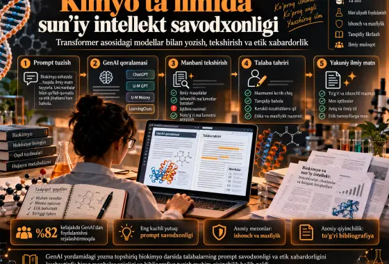 Kimyo Magistratura Ta’limida Sun’iy Intellekt Savodxonligini Integratsiya Qilish: Transformer Asosidagi Modellar Kuchidan Foydalanish