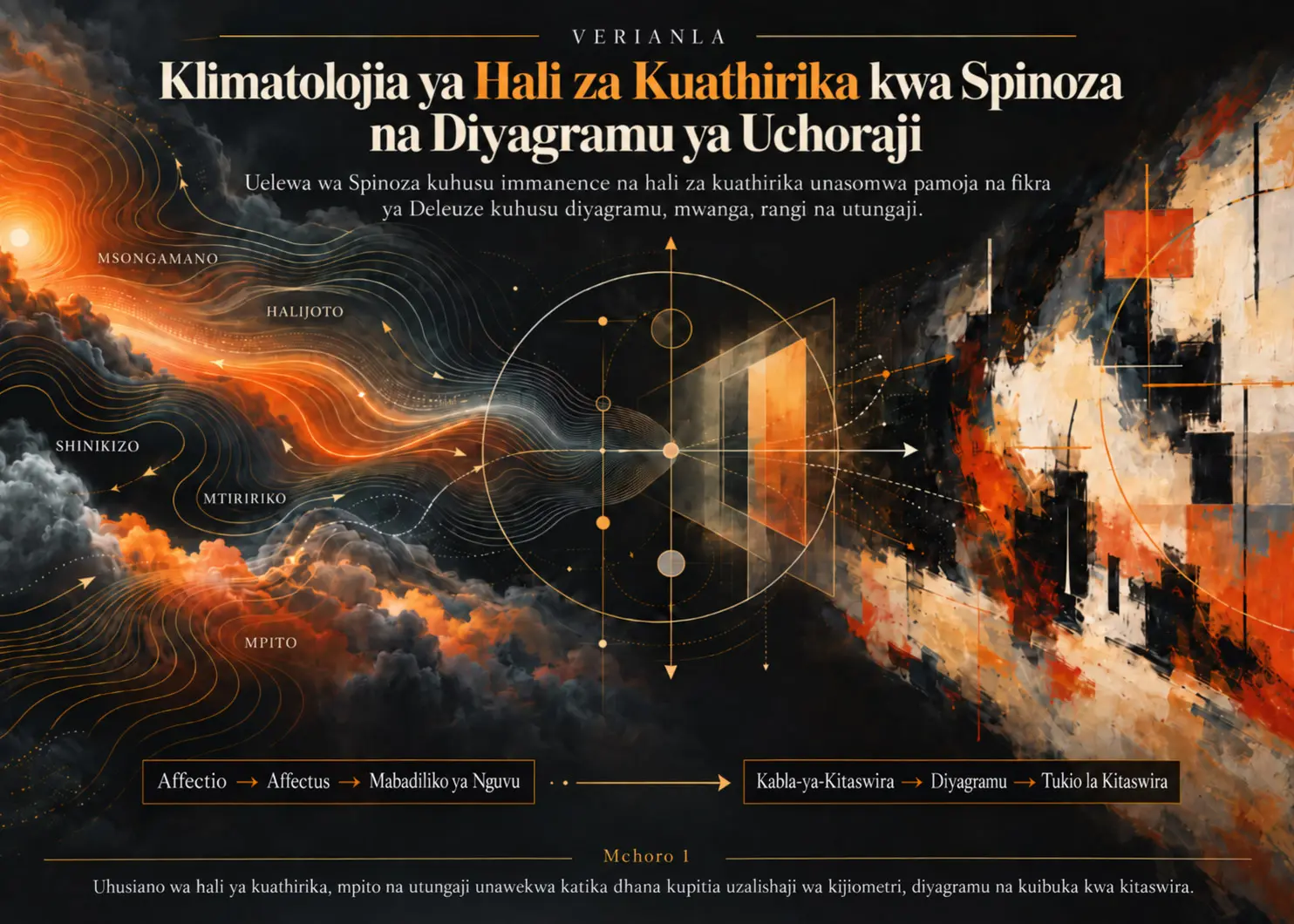 Klimatolojia ya Hali za Kuathirika kwa Spinoza na Diyagramu ya Uchoraji