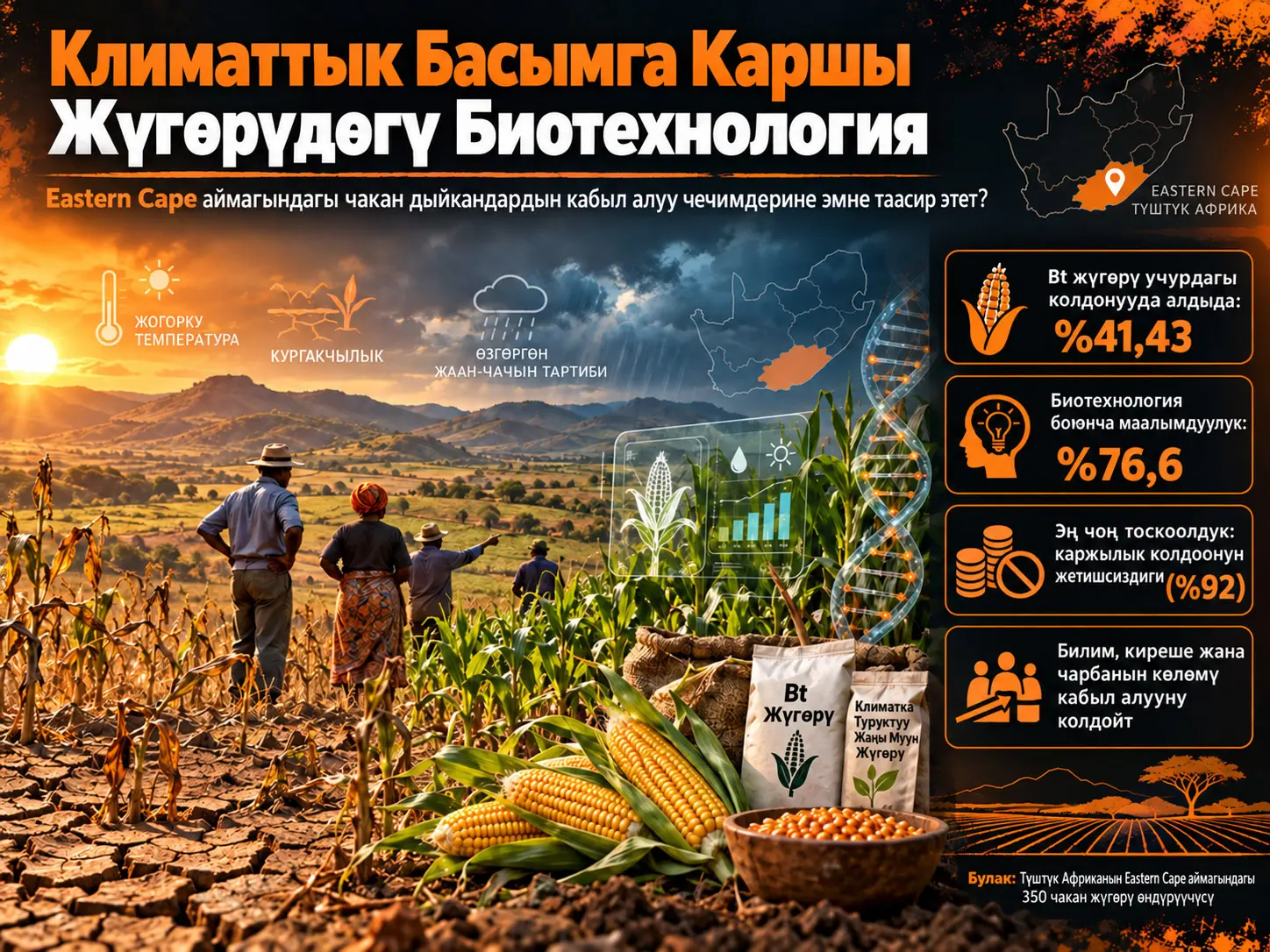 Климаттын Өзгөрүшүнүн Таасирин Азайтуу Үчүн Дыйкандардын Өсүмдүк Өстүрүү Биотехнологиясын Кабыл Алуусуна Таасир Эткен Факторлор: Eastern Cape, Түштүк Африка Мисалы