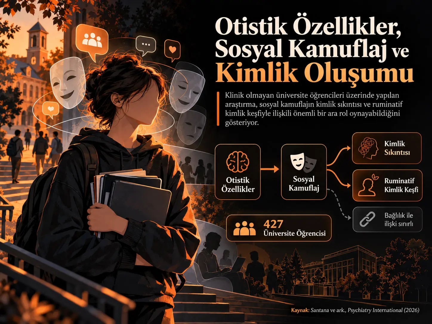 Klinik Olmayan Üniversite Öğrencileri Popülasyonunda Otistik Özellikler, Sosyal Kamuflaj ve Kimlik Oluşumu