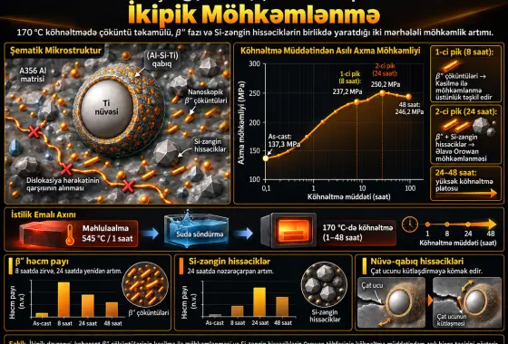 Köhnəldilmiş Ti@(Al-Si-Ti)P/A356Al Kompozitlərində İkipik Davranışın Çöküntü Təkamülü və Möhkəmlənmə Mexanizmləri