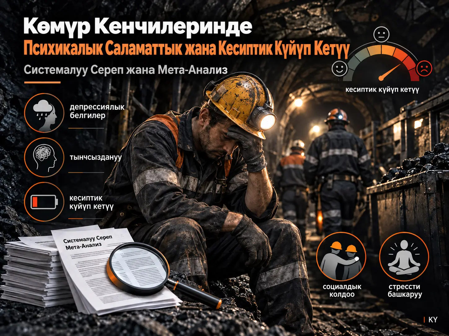 Көмүр Кенинин Жумушчуларындагы Психикалык Саламаттык Натыйжаларынын жана Кесиптик Күйүп Кетүүнүн Жүгү менен Кийлигишүү Чараларынын Синтези: Системалуу Сереп жана Мета-Анализ