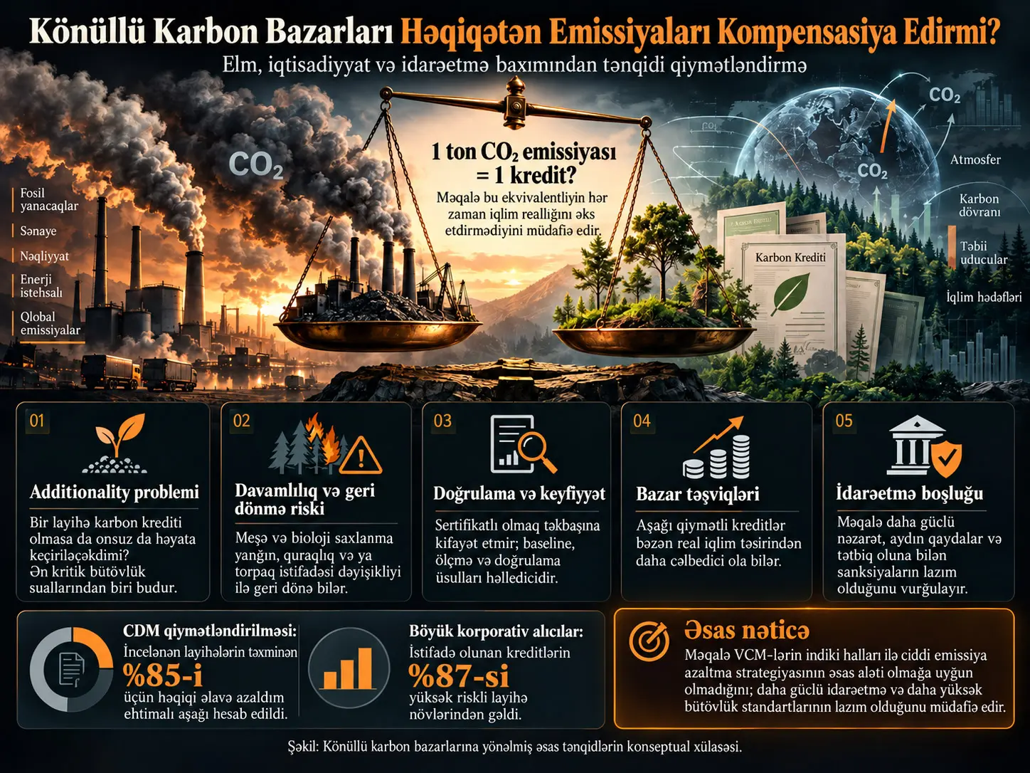 Könüllü Karbon Bazarları Həqiqətən Emissiyaları Kompensasiya Edirmi? Elm, İqtisadiyyat və İdarəetmə Baxımından Tənqid