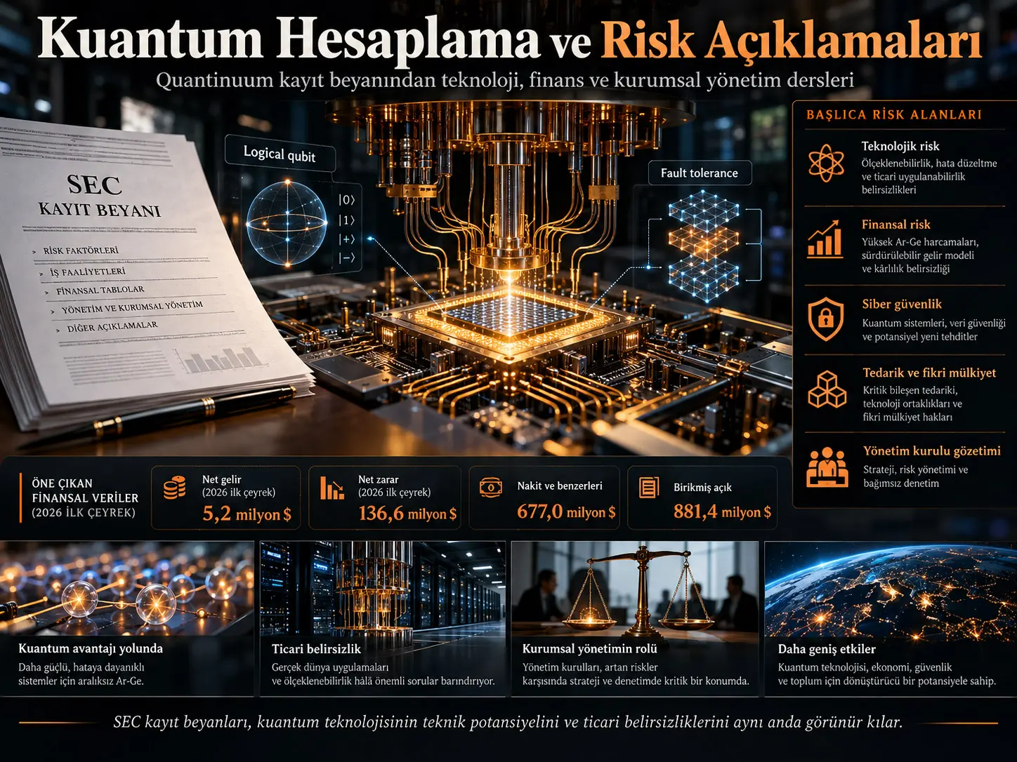 Kuantum Hesaplama: Quantinuum Inc. Kayıt Beyanından Çıkarılan Teknoloji, Risk ve Kurumsal Yönetim Dersleri