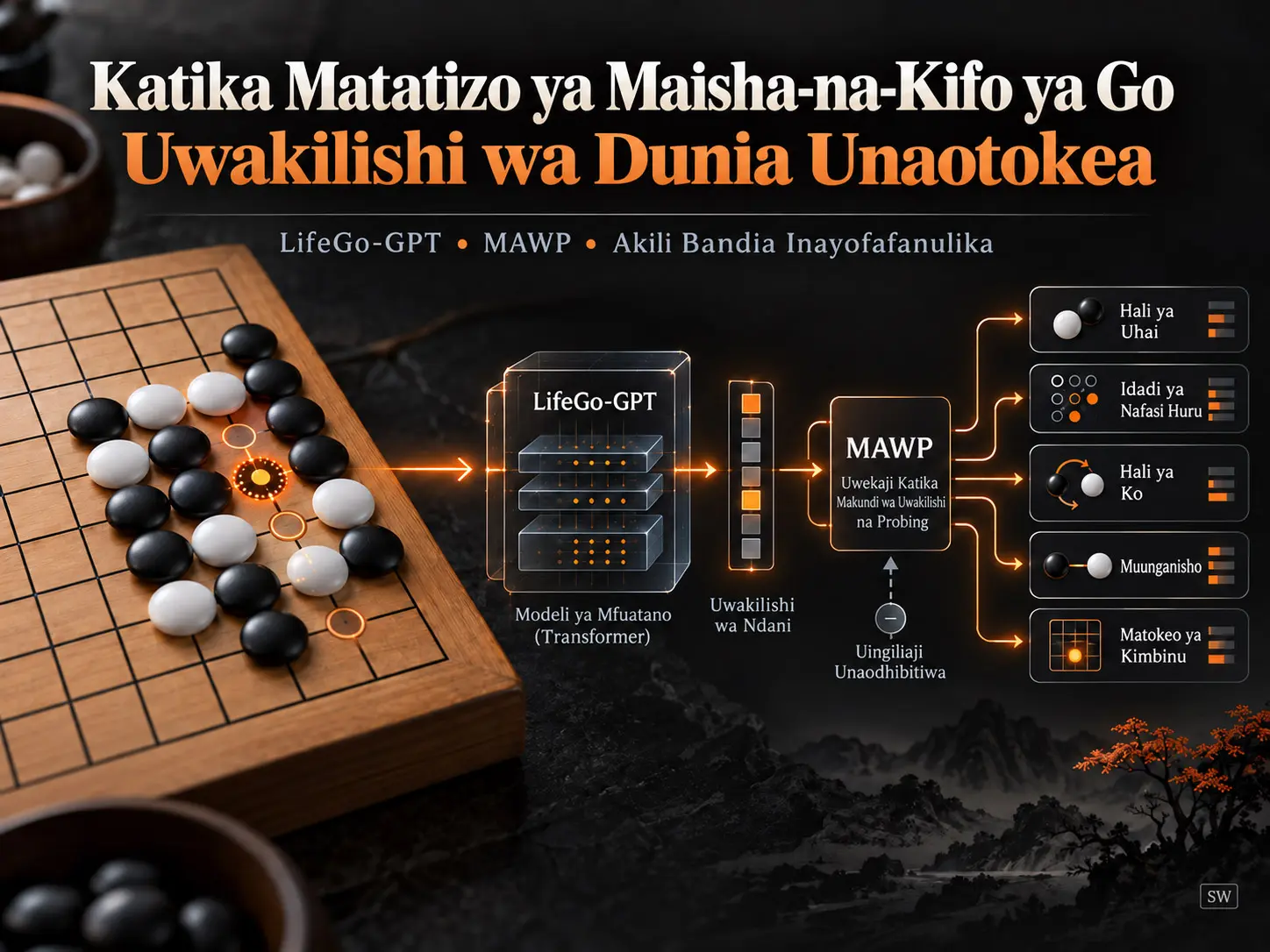 Kuchunguza Uwakilishi wa Dunia Unaojitokeza katika Matatizo ya Maisha-na-Kifo ya Go