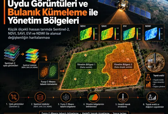 Küçük Ölçekli Hassas Tarımda Çok Spektralli Uydu Görüntüleri ve Bulanık C-Ortalamalar Kümelemesi ile Entegre Yönetim Bölgelerinin Sınırlandırılması