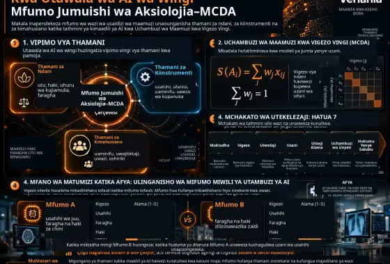 Kufanya Utawala wa AI wa Wingi Utekelezeke kwa Mfumo Jumuishi wa Aksiolojia–MCDA