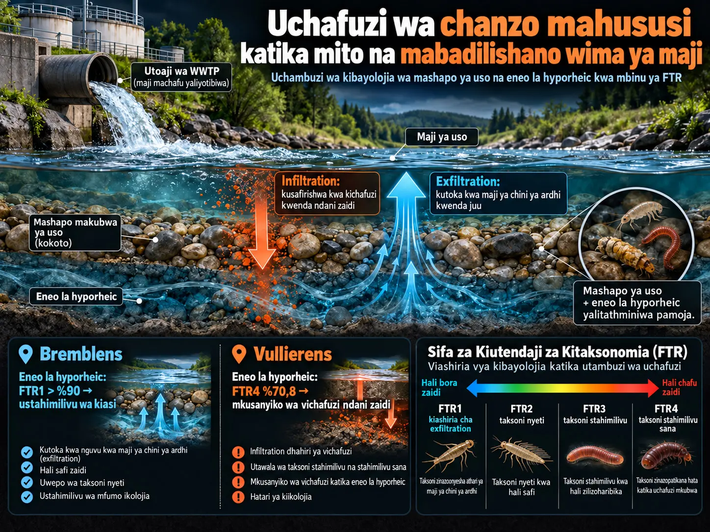 Kufuatilia Uchafuzi wa Chanzo Mahususi katika Mito kwa Oligochaeta: Uchambuzi wa FTR wa Mashapo ya Uso, Eneo la Hyporheic na Mabadilishano Wima ya Maji