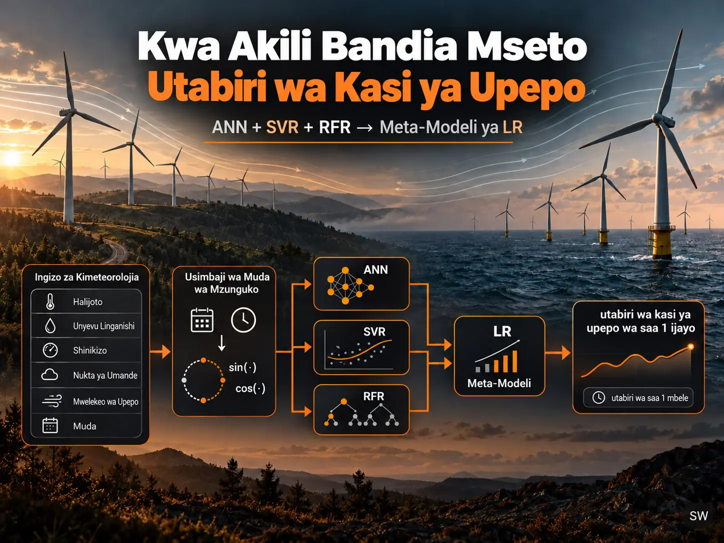 Kuimarisha Uboreshaji wa Pato la Nishati ya Upepo: Tathmini Linganishi ya Miundo Mseto ya Akili Bandia kwa Usahihi wa Utabiri wa Kasi ya Upepo