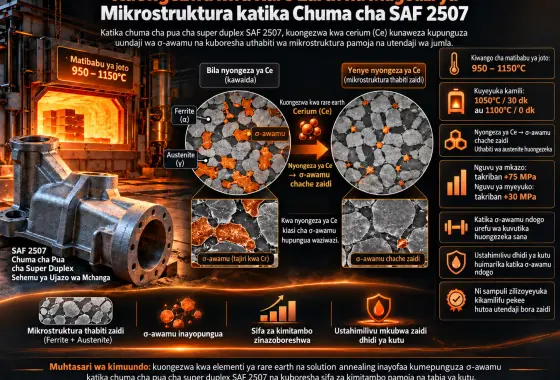 Kuongezwa kwa Rare Earth katika Chuma cha Pua cha Super Duplex SAF 2507: Athari kwa Mabadiliko ya Mikrostruktura na Sifa za Kimitambo