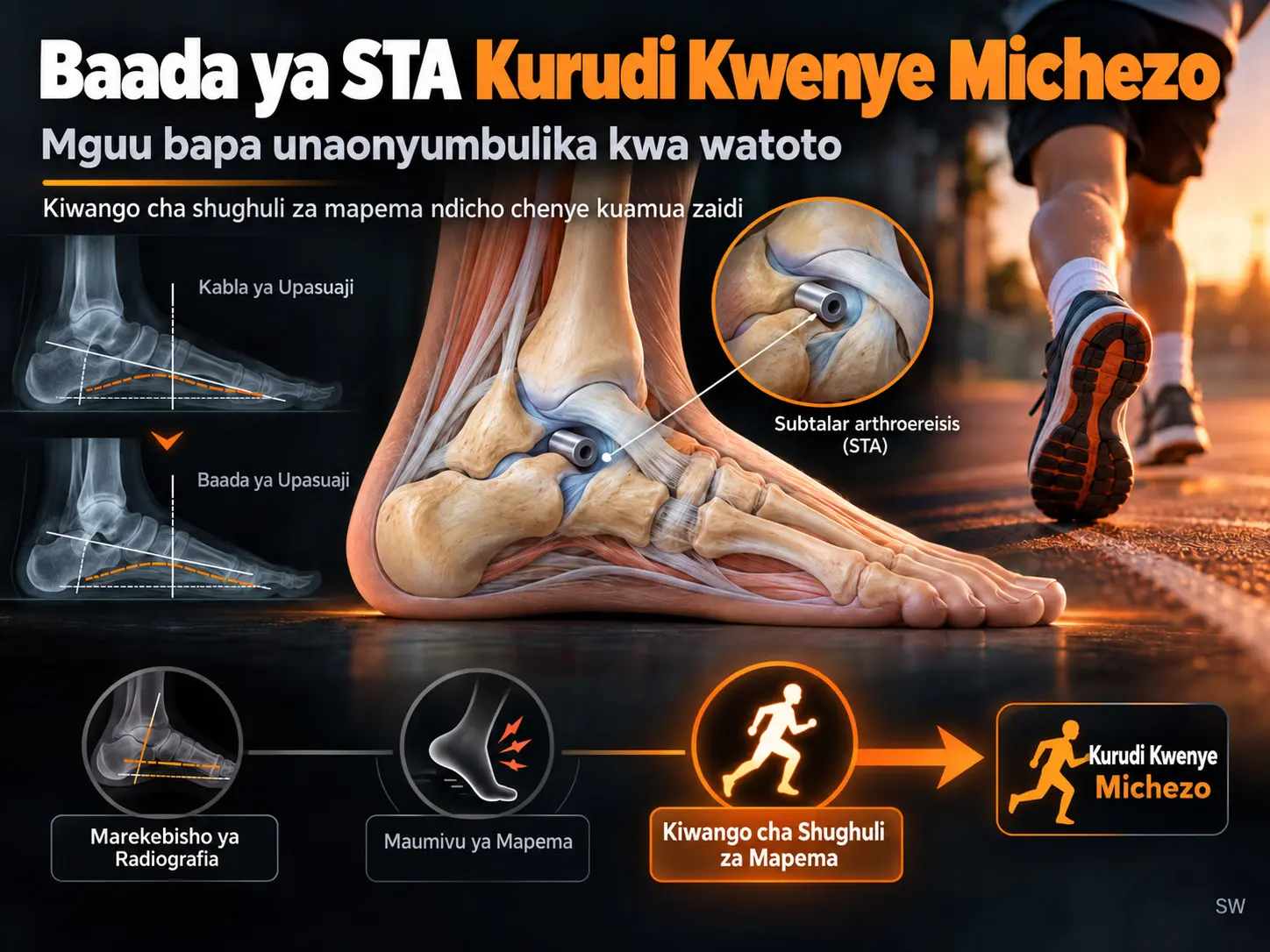 Kurudi kwenye Michezo Baada ya Subtalar Arthroereisis katika Mguu Bapa Unaonyumbulika kwa Watoto: Marekebisho ya Radiografia na Maumivu Yaliyobaki Si Vitabiri Huru