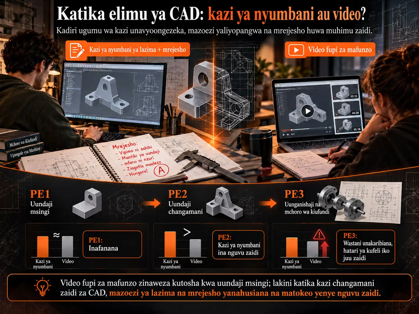 Kusawazisha Kazi za Nyumbani na Ufundishaji wa Video: Uchambuzi wa Sehemu Mtambuka Unaorudiwa wa Matokeo ya Kozi ya CAD