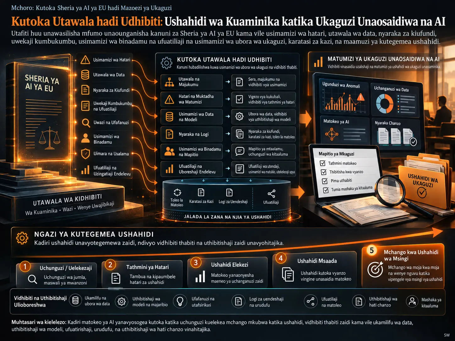 Kutoka Sheria ya AI ya EU hadi Mazoezi ya Ukaguzi: Kubadilisha Utawala kuwa Udhibiti na Ushahidi wa Kuaminika katika Ukaguzi Unaosaidiwa na AI