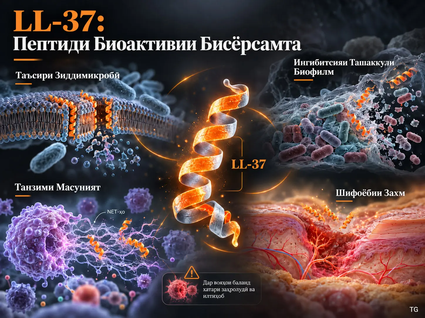 LL-37: Кателицидини Серсамти Инсон аз Муҳофизати Зиддимикробӣ то Танзими Масуният ва Шифоёбии Захм