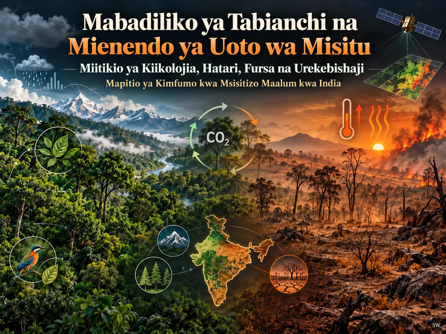 Mabadiliko ya Tabianchi na Mienendo ya Uoto wa Misitu: Miitikio ya Kiikolojia, Hatari, Fursa na Urekebishaji