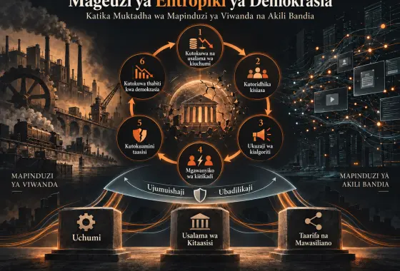 Mageuzi ya Demokrasia kama Mfumo wa Entropiki, Dhaifu na Unaochipuka: Mapinduzi ya Viwanda na Akili Bandia