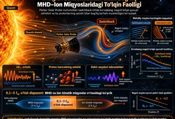 Magnit Switchbacklar Bilan Bog‘liq MHD–Ion Miqyoslaridagi To‘lqin Faolligi