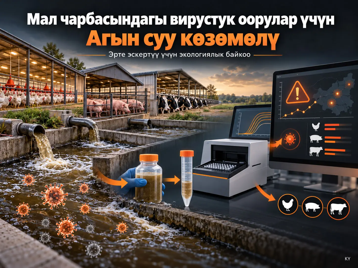 Мал Чарбачылыгында Пайда Болуп Жаткан Вирустук Оорулардын Эрте Эскертүү Көрсөткүчү Катары Саркынды Суу: Системалуу Сереп