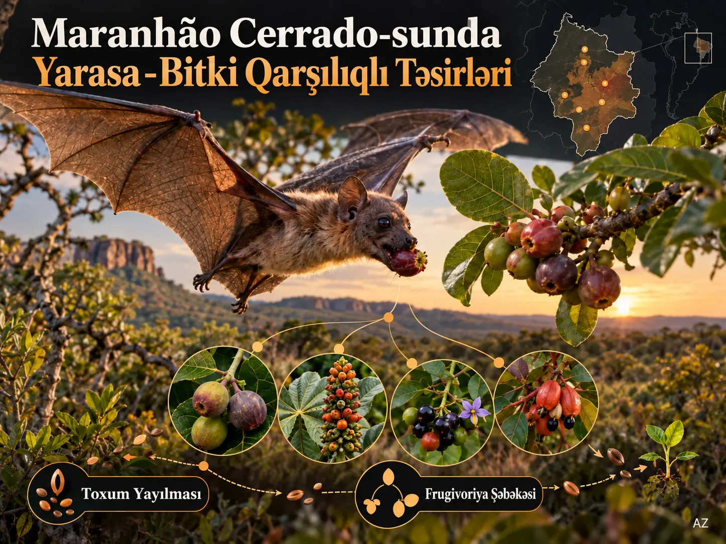 Maranhão Cerrado-sunda Yarasa–Bitki Qarşılıqlı Təsirlərinin Aşkarlanması