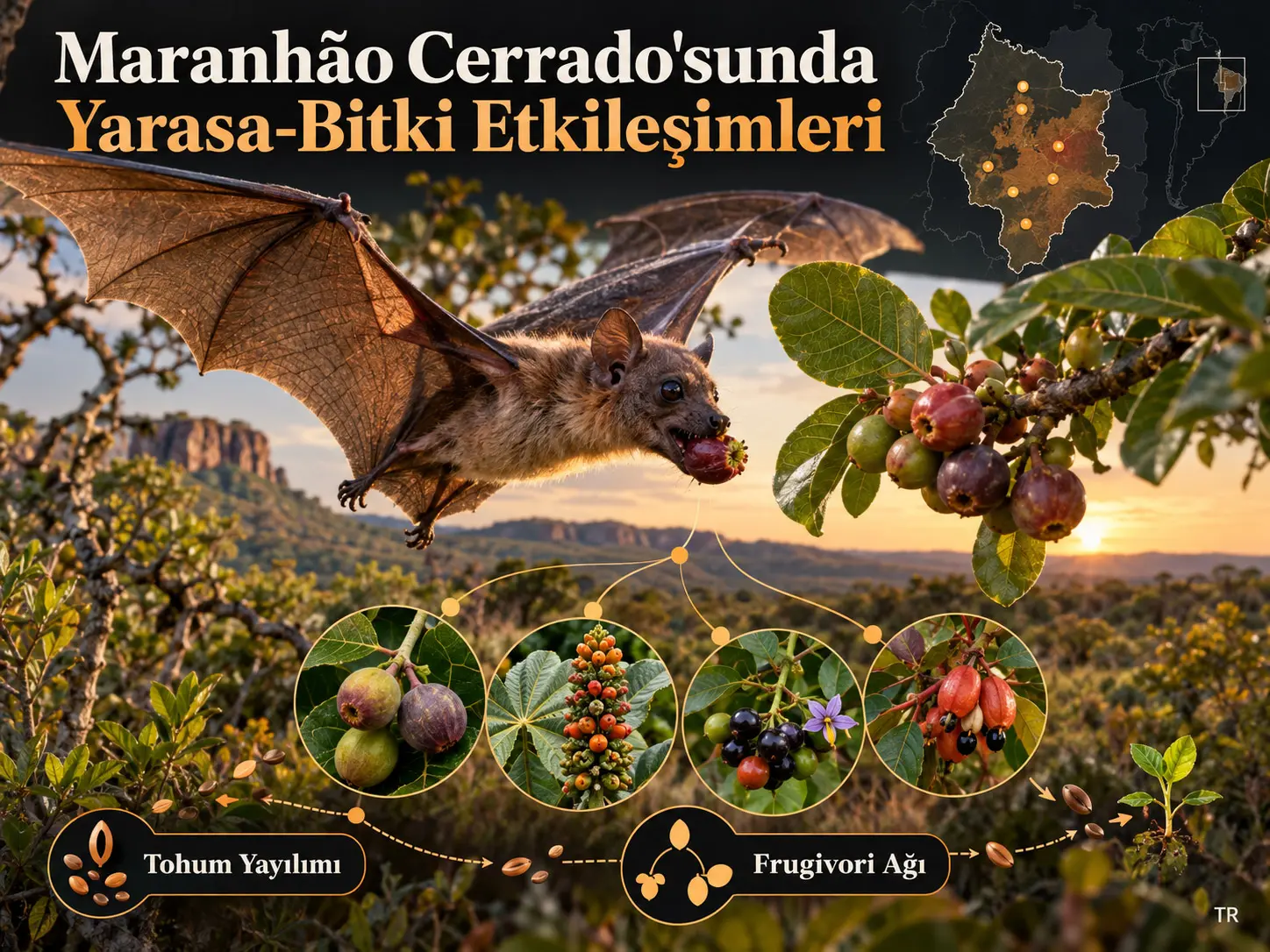 Maranhão Cerrado'sunda Yarasa–Bitki Etkileşimlerinin Ortaya Çıkarılması