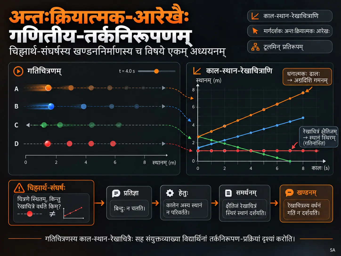 मार्गदर्शकैः परस्परक्रियात्मकैः आरेखैः विद्यार्थिनां गणितीयतर्कप्रक्रिया: Semiotic Conflict तथा Rebuttal-निर्माणविषये एकं प्रकरणाध्ययनम्
