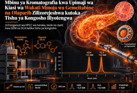 Mbinu ya Kromatografia kwa Upimaji wa Kiasi wa Wakati Mmoja wa Gemcitabine na Olaparib Zilizorejeshwa kutoka Tishu ya Kongosho Iliyotengwa