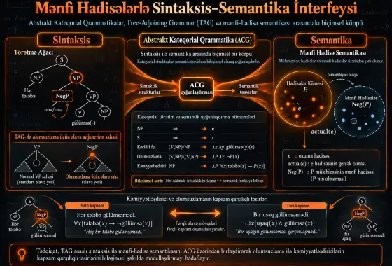 Mənfi Hadisələri Ehtiva edən Sintaksis–Semantika İnterfeysinin Modelləşdirilməsi üçün Abstrakt Kateqorial Qrammatikalar