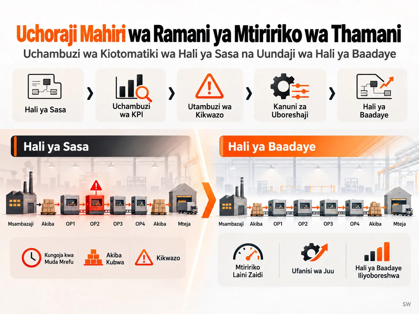 Mfumo wa Uchoraji Mahiri wa Ramani ya Mtiririko wa Thamani kwa Uchambuzi wa Kiotomatiki wa Hali ya Sasa na Uundaji wa Hali ya Baadaye