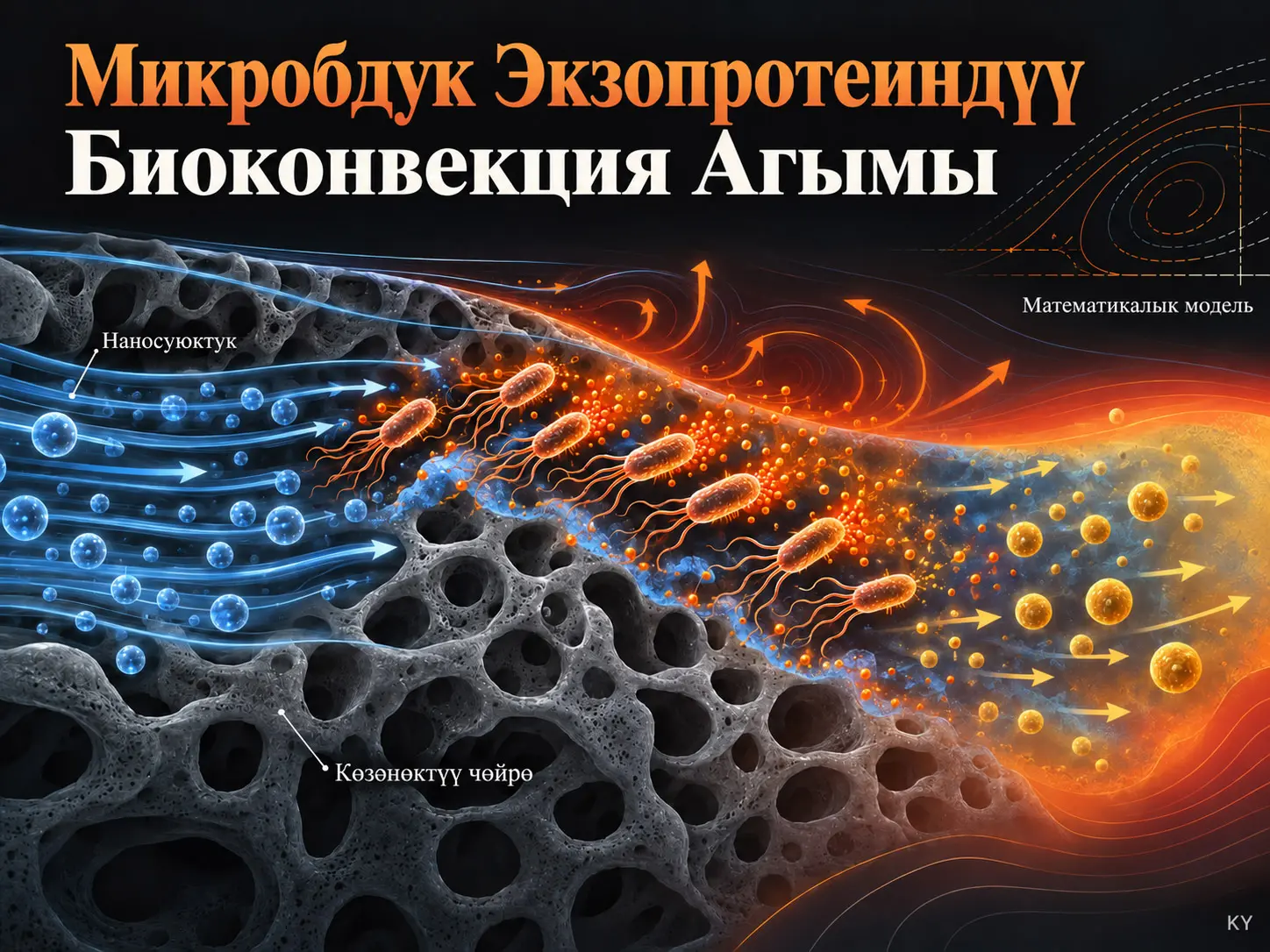 Микробдук Экзопротеин Активдүүлүгү Бар Биоконвекция Агымы Үчүн Эки Өлчөмдүү Darcy–Forchheimer Математикалык Модели