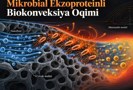 Mikrobial Ekzoprotein Faolligiga Ega Biokonveksiya Oqimi uchun Ikki Oʻlchamli Darcy–Forchheimer Matematik Modeli