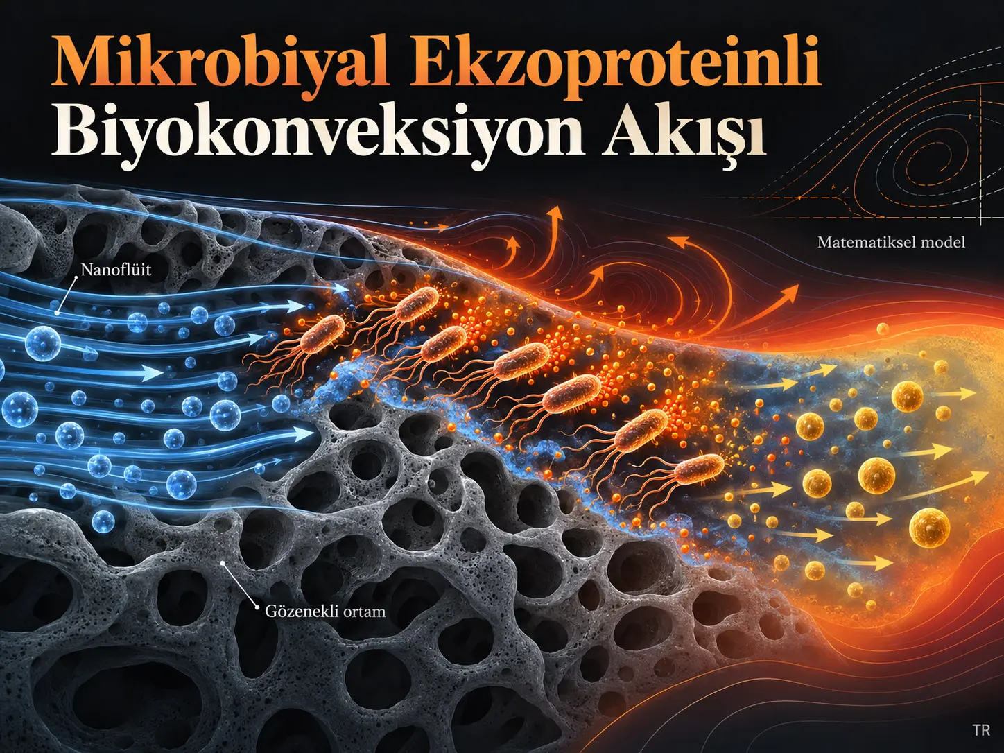 Mikrobiyal Ekzoprotein Aktivitesi İçeren Biyokonveksiyon Akışı İçin İki Boyutlu Darcy–Forchheimer Matematiksel Modeli