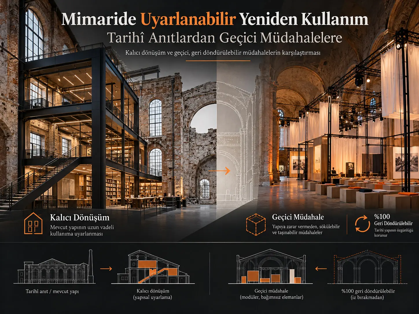 Mimaride Uyarlanabilir Yeniden Kullanımın Çağdaş Biçimleri: Tarihî Anıtlardan Geçici Müdahalelere
