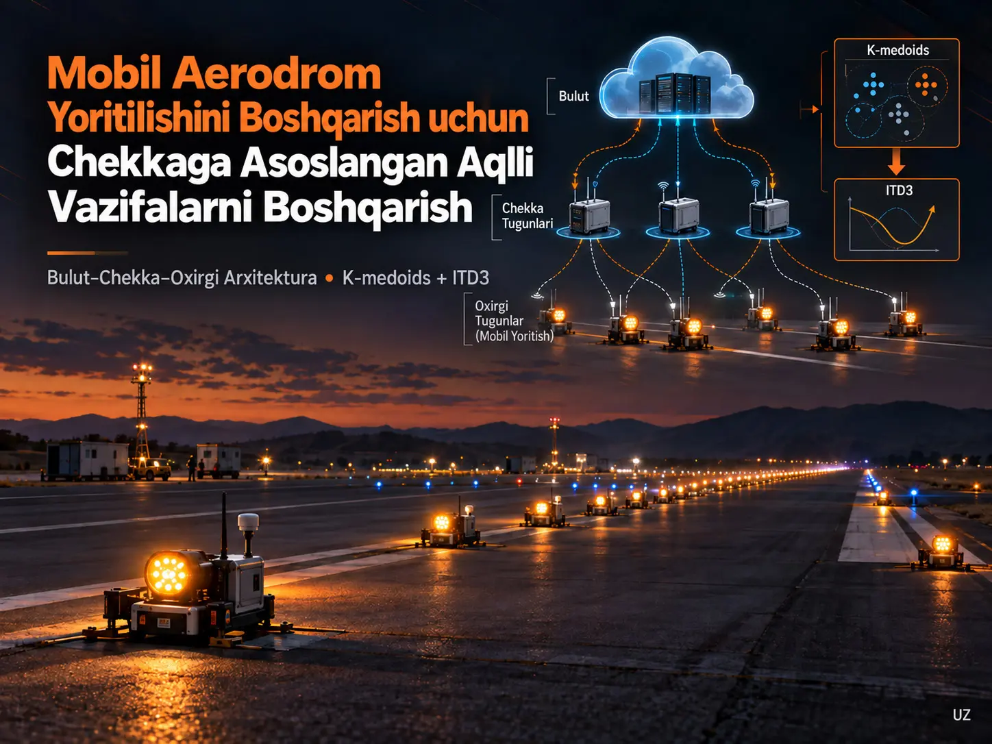 Mobil Aerodrom Yoritilishini Boshqarish uchun Chekkaga Asoslangan Aqlli Vazifalarni Boshqarish