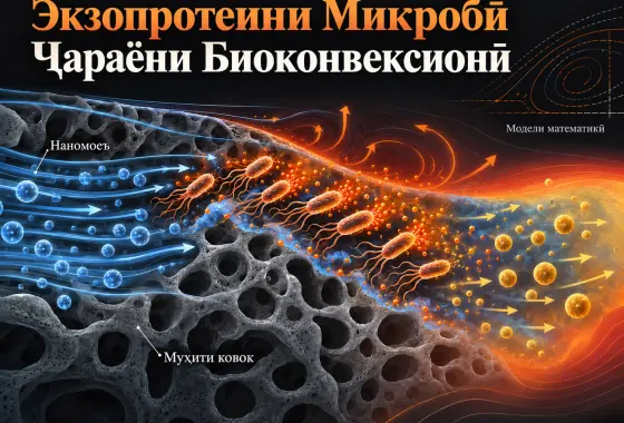 Модели Математикии Дученакаи Darcy–Forchheimer барои Ҷараёни Биоконвексионӣ бо Фаъолияти Экзопротеини Микробӣ