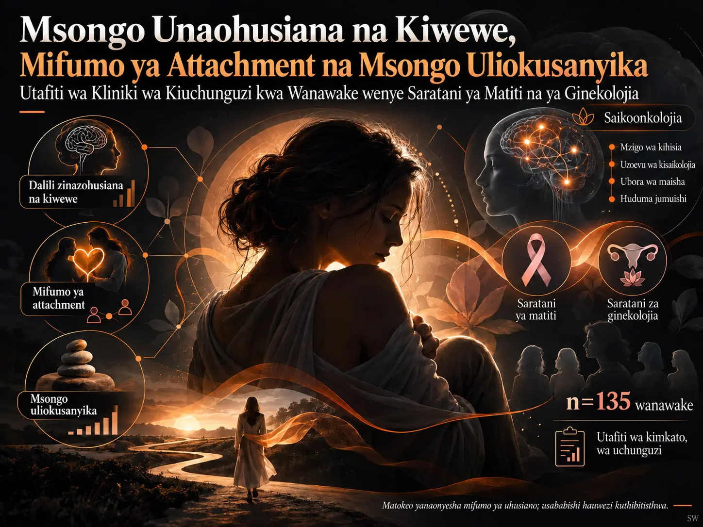 Msongo wa Kisaikolojia Unaohusiana na Kiwewe, Mifumo ya Attachment na Msongo Uliokusanyika kwa Wanawake wenye Saratani ya Matiti na ya Magonjwa ya Wanawake: Utafiti wa Kliniki wa Kiuchunguzi