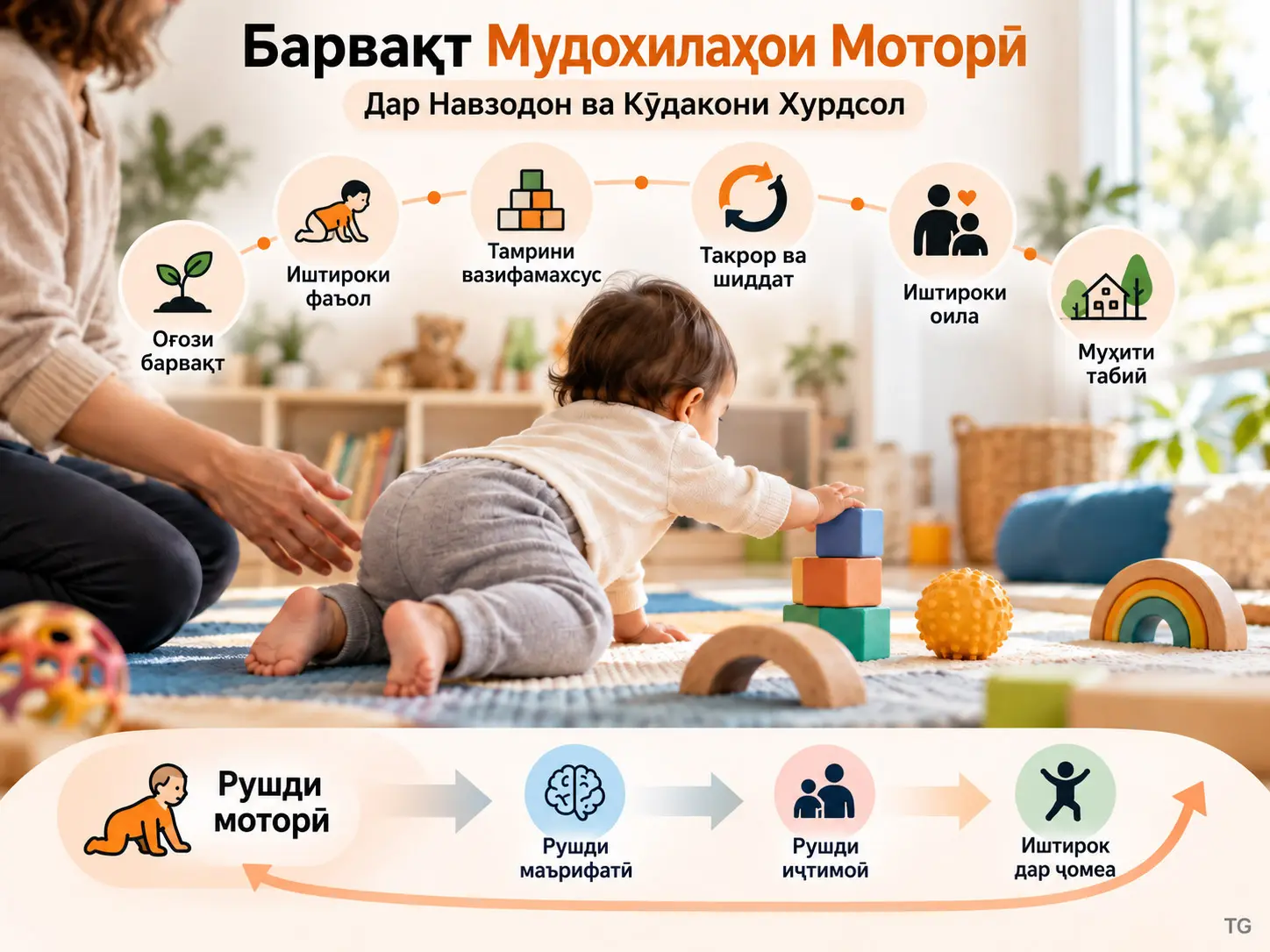 Мудохилаҳои Барвақтии Моторӣ дар Навзодон ва Кӯдакони Хурдсол: Scoping Review-и Фарогир