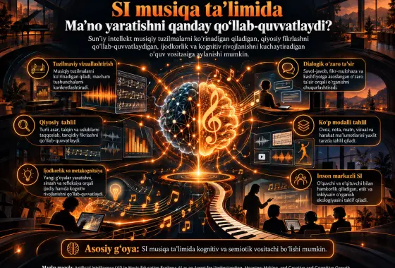 Musiqa Ta’limi Ekologiyasida Sun’iy Intellekt: Tushunish, Ma’no Yaratish, Ijodiy va Kognitiv Rivojlanish Omili Sifatida SI