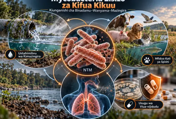 Mycobacteria Zisizo za Kifua Kikuu katika Kiunganishi cha Binadamu–Wanyama–Mazingira: Usugu wa Viua-vijidudu, Udumavu wa Kimazingira na Hatari za Mfiduo Kati ya Spishi