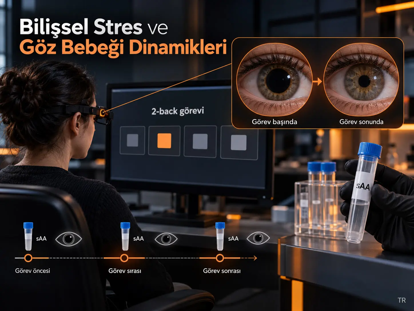 N-Back Görevi Sırasında Bilişsel Stres Yanıtları: Göz Bebeği Dinamikleri ve Tükürük Alfa-Amilaz Aktivitesi