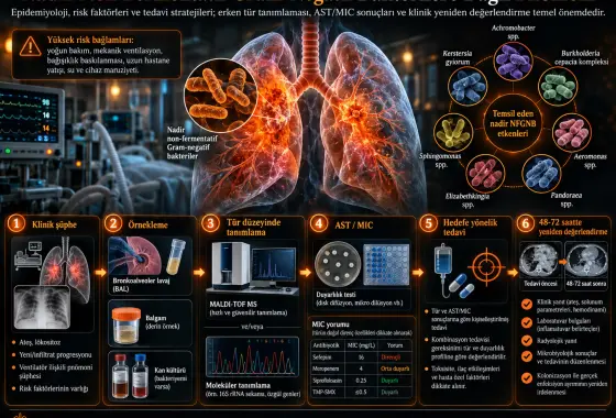 Nadir Non-Fermentatif Gram-Negatif Bakterilere Bağlı Pnömoninin Yönetimi: Epidemiyoloji, Risk Faktörleri ve Tedavi Stratejileri