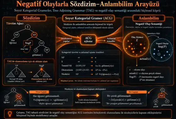 Negatif Olayları İçeren Sözdizim–Anlambilim Arayüzünü Modellemek için Soyut Kategorial Gramerler