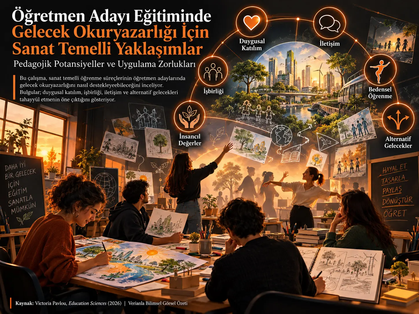 Öğretmen Adayı Eğitiminde Gelecek Okuryazarlığı İçin Sanat Temelli Yaklaşımlar: Pedagojik Potansiyelleri ve Zorlukları