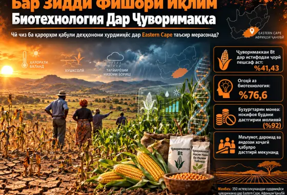 Омилҳое, Ки Ба Қабули Биотехнологияи Зироаткорӣ Аз Ҷониби Деҳқонон Барои Коҳиш Додани Таъсири Тағйирёбии Иқлим Таъсир Мерасонанд: Намунаи Eastern Cape, Африқои Ҷанубӣ