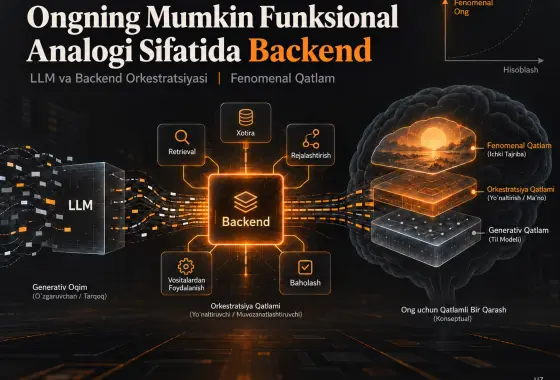 Ongning Mumkin Funksional Analogi Sifatida Backend: Diqqatni Til Modelidan Orkestratsiya Qatlamiga Yoʻnaltirish