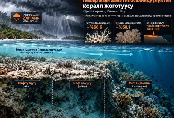 Орфей Аралындагы Коралл Жоготуусунун Таксономиялык Өзгөрмөлүүлүгү: Мурда Болуп Көрбөгөн Жаан-Чачын жана Гипосалиндүүлүк Менен Байланыш